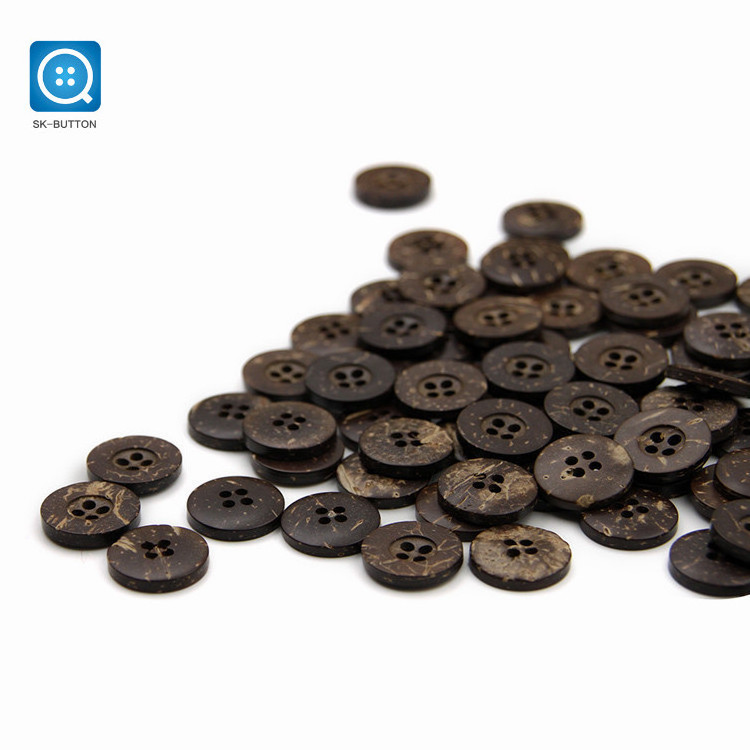 Soukou China coat button fancy 4 Holes coconut shell buttons  for man and woman Garment chinese sewing coconut button