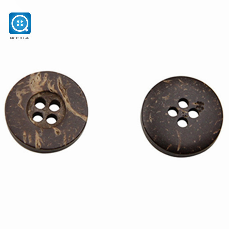 Soukou China coat button fancy 4 Holes coconut shell buttons  for man and woman Garment chinese sewing coconut button