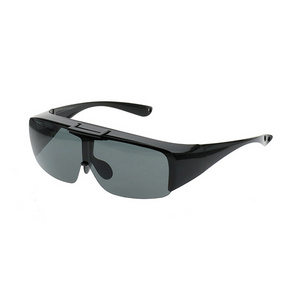 Made In Taiwan Polarized Rove PC Flip Top Fit Over Sunglasses Rectangle Eyewear For Driving