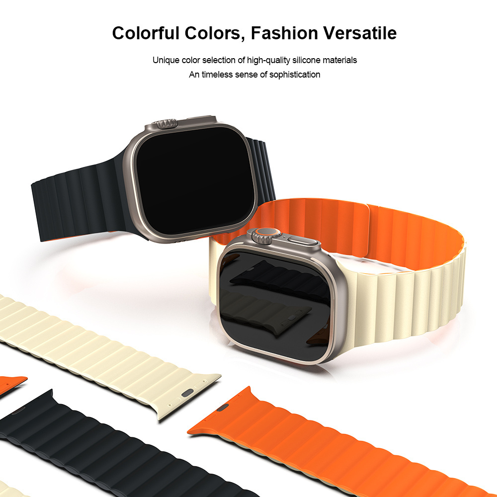 New arrival Silicone Magnetic Watch Strap for iwatch series 9 /ultra 2 smart Watch Strap