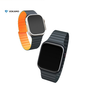 New arrival Silicone Magnetic Watch Strap for iwatch series 9 /ultra 2 smart Watch Strap