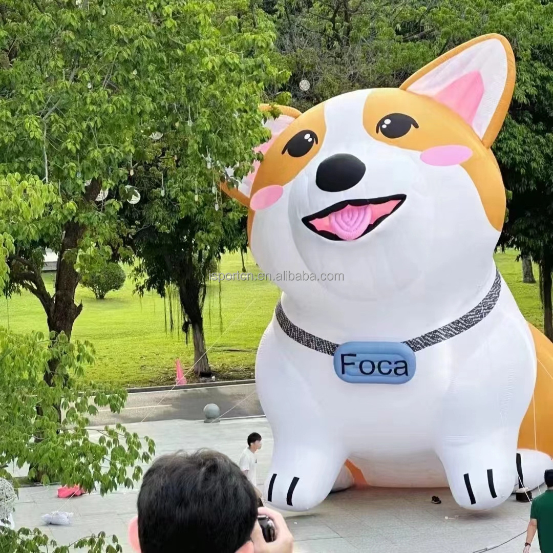 Customized Advertising inflatable cartoon animal Corgi Inflatable Balloon Dog Model