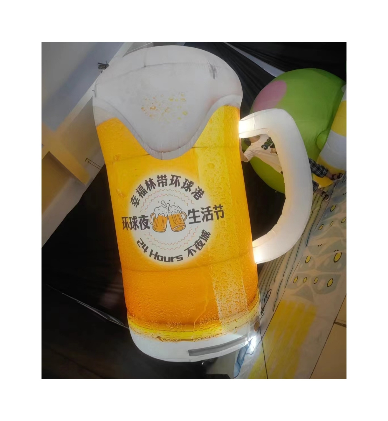 Outdoor decoration inflatable wine glass bottles giant inflatable beer mug