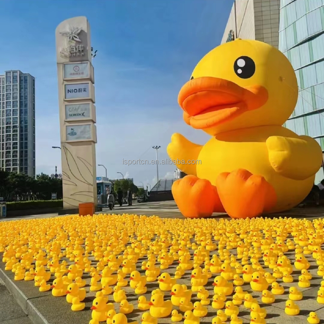 Guangzhou giant inflatable animal duck toy cartoon yellow duck model for commercial rental park amusement advertising attractive