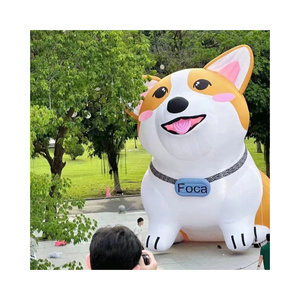 Customized Advertising inflatable cartoon animal Corgi Inflatable Balloon Dog Model