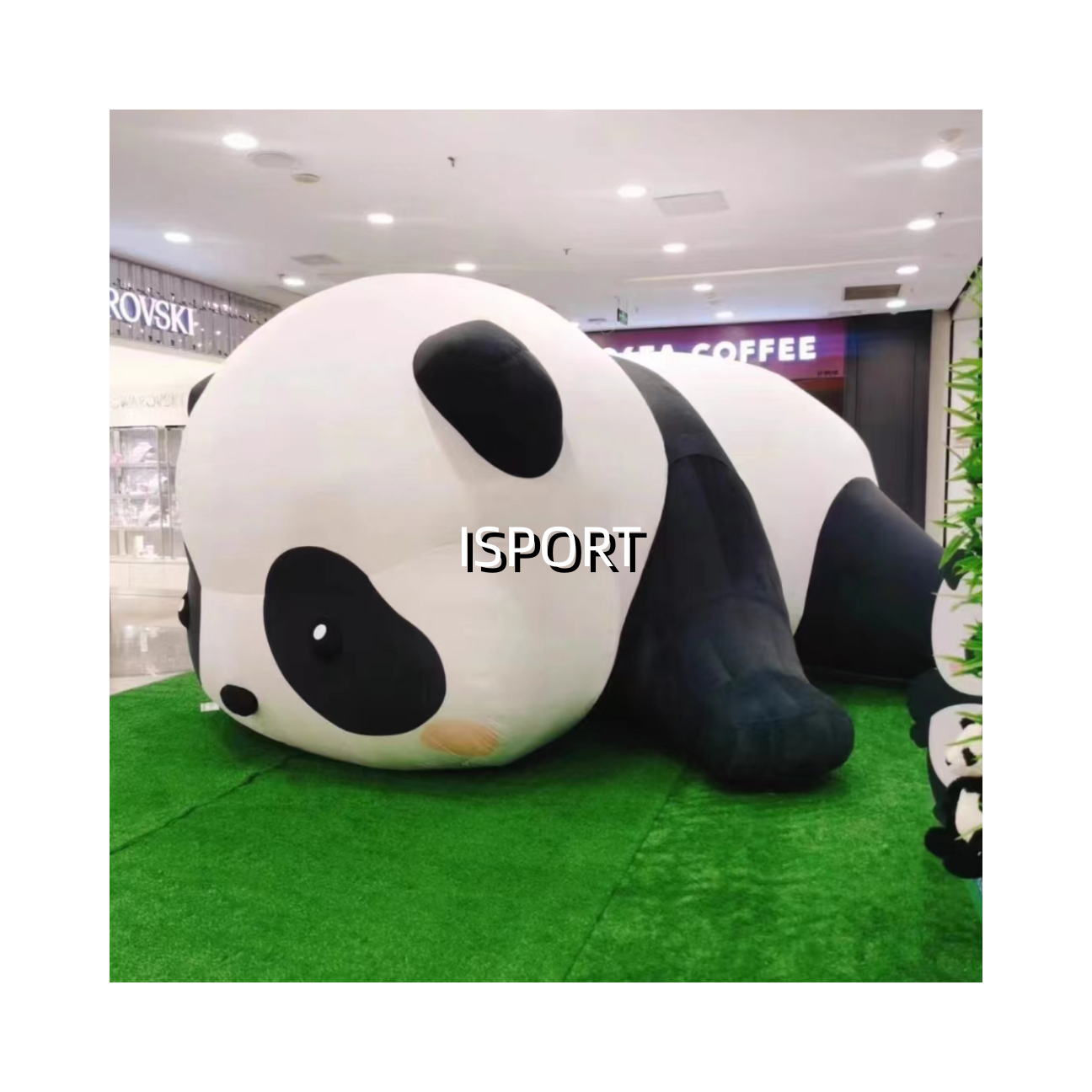 Customized Cute big advertising inflatable panda cartoon animal, panda costume inflatable for sale