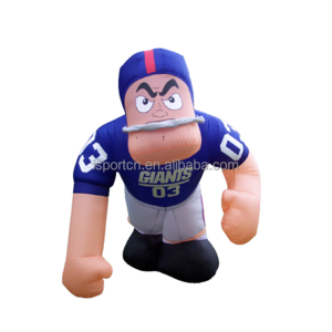 Customized giant inflatable football player model, inflatable bubba football player for sale