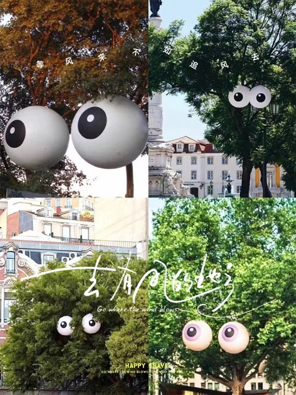 Attractive giant inflatable eyeballs for tree decoration