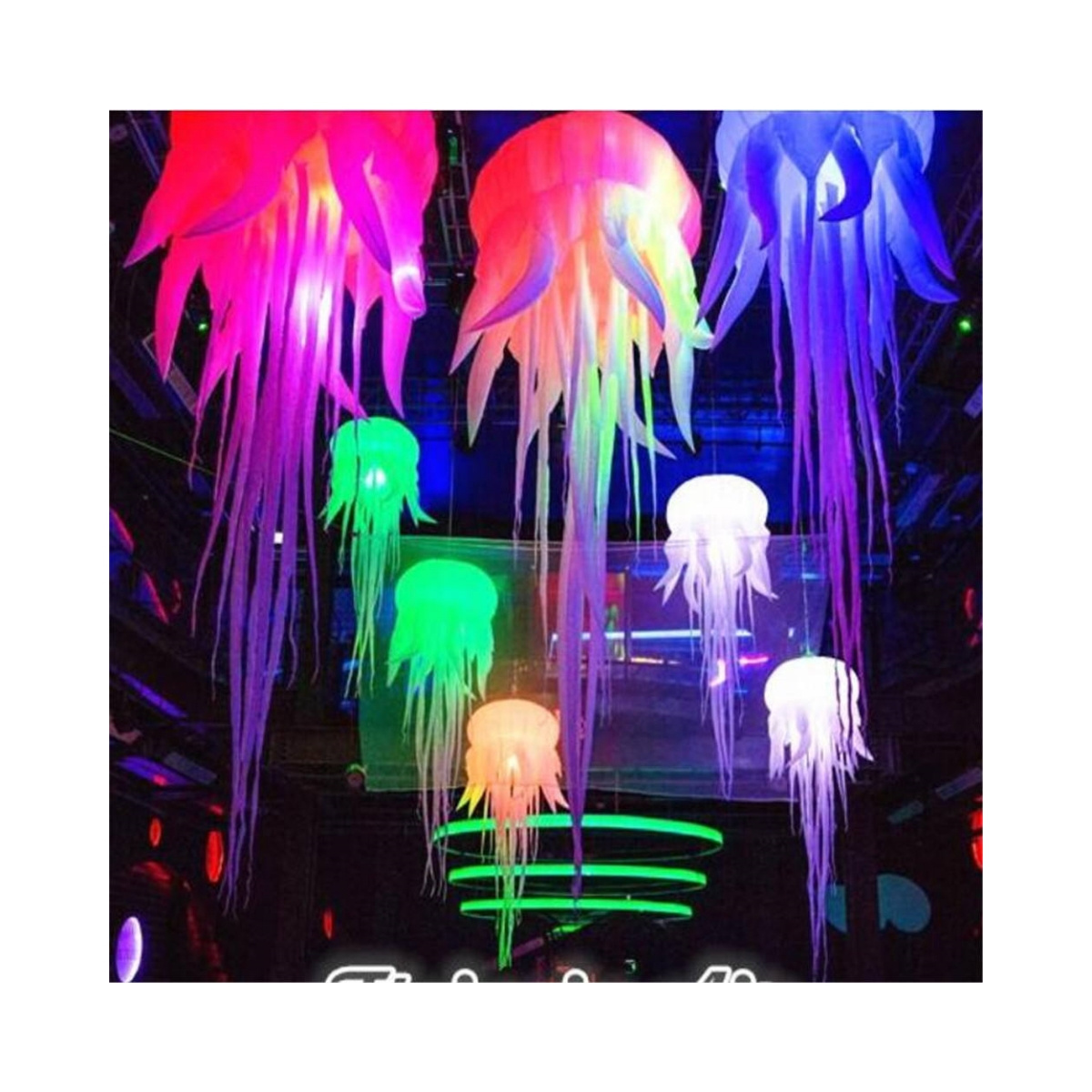 Hanging Beautiful lighting Inflatable Jellyfish With LED for Nightclub Ceilling or Music Party Decoration