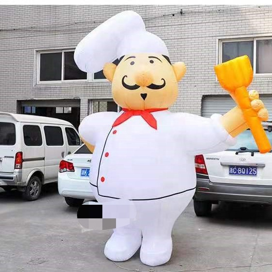 Giant Inflatable chief Advertising chef model air blow up cooker for advertising