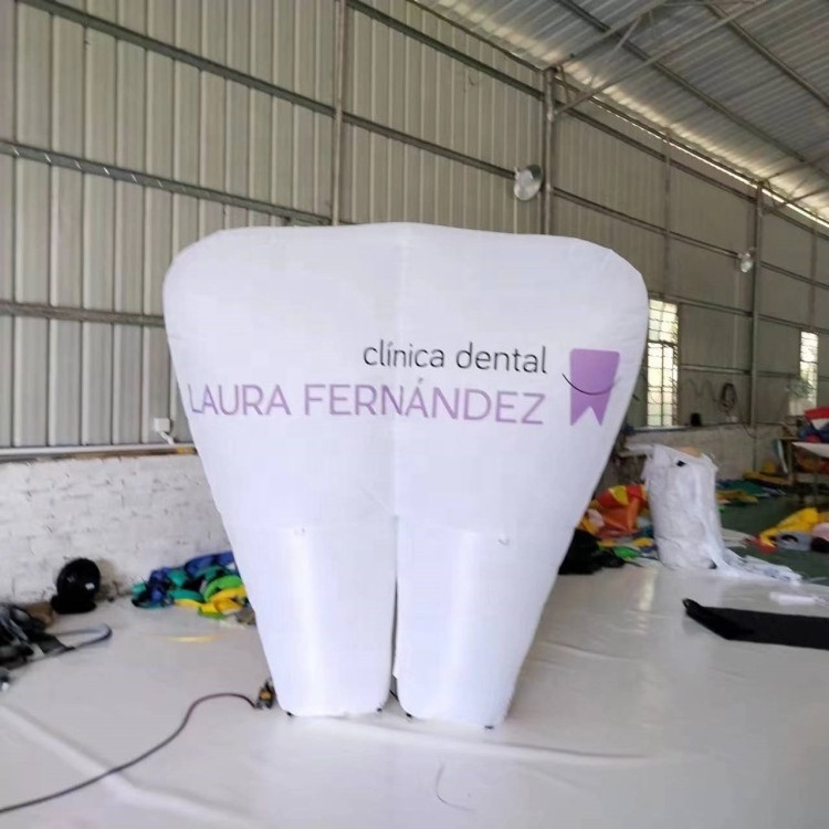 Customized giant inflatable tooth model for advertising event