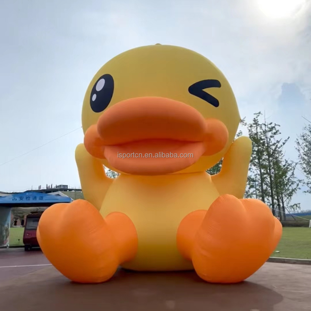 Guangzhou giant inflatable animal duck toy cartoon yellow duck model for commercial rental park amusement advertising attractive