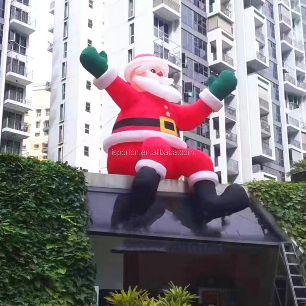 Giant size tall yard decorating inflatable Santa Claus balloon with factory price