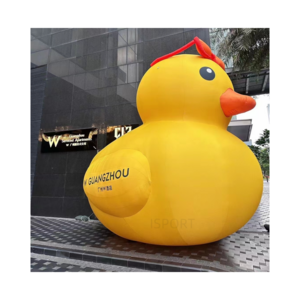 customized 5mH inflatable lovely yellow Duck model Oxford cloth for decoration or outdoor display