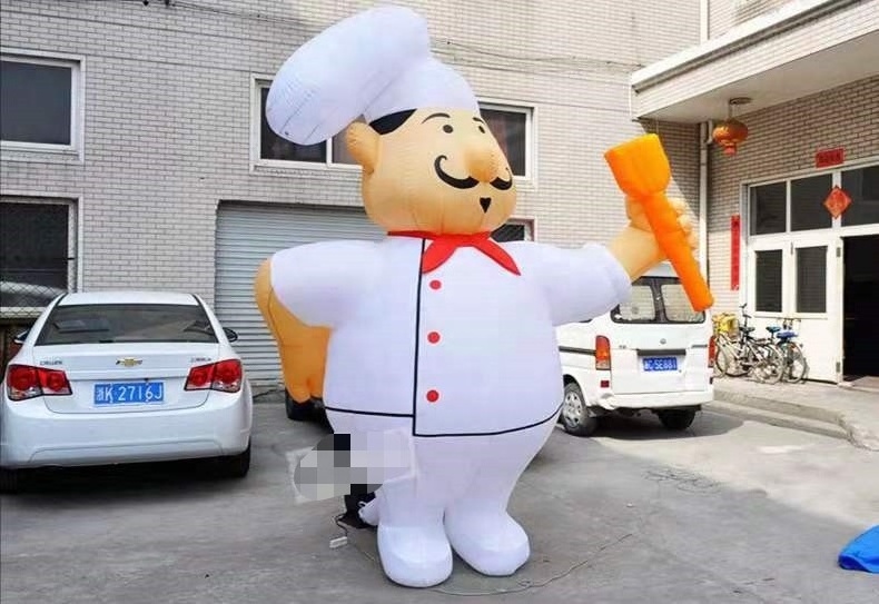 Giant Inflatable chief Advertising chef model air blow up cooker for advertising