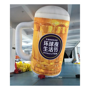 Custom logo giant inflatable beer mug / glass / bottle