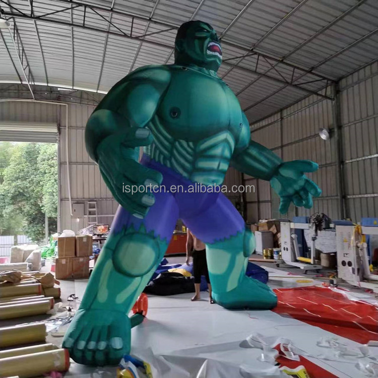 Giant green muscle man inflatable monster hulk cartoon model for advertising