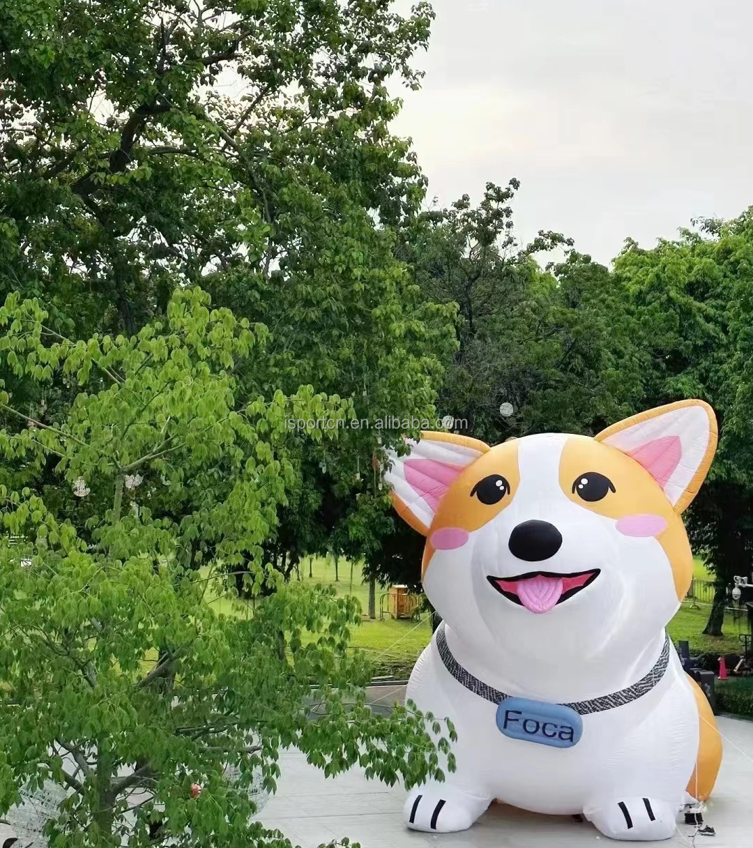 Customized Advertising inflatable cartoon animal Corgi Inflatable Balloon Dog Model