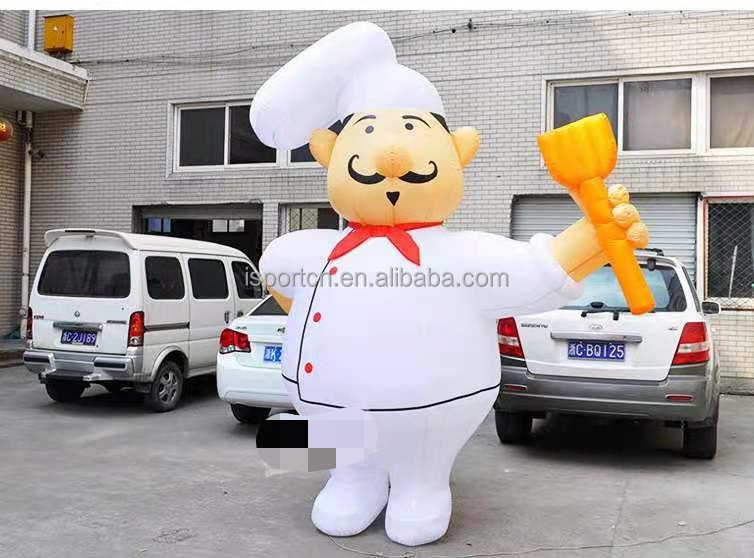 Giant Inflatable chief Advertising chef model air blow up cooker for advertising