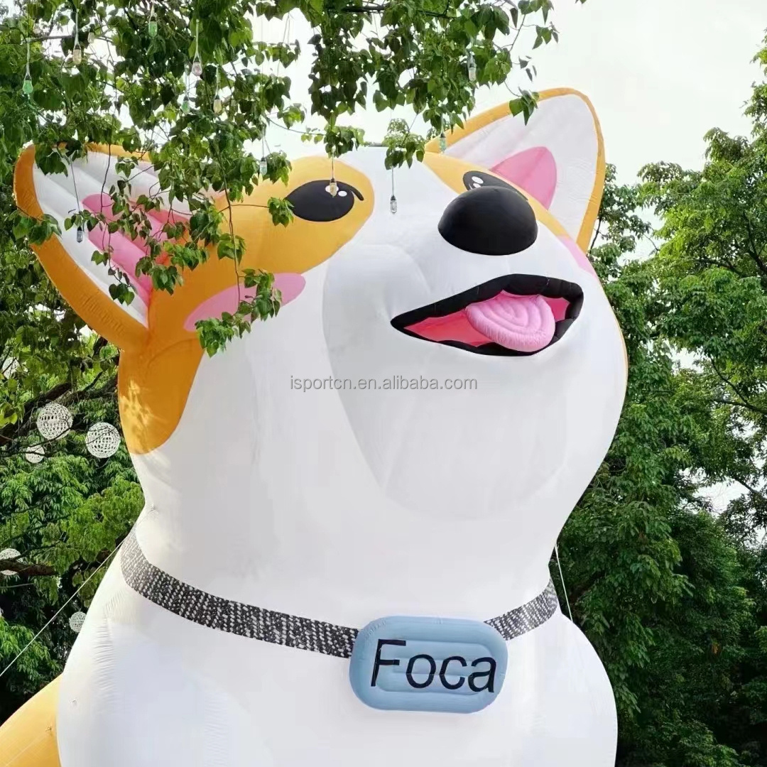 Customized Advertising inflatable cartoon animal Corgi Inflatable Balloon Dog Model