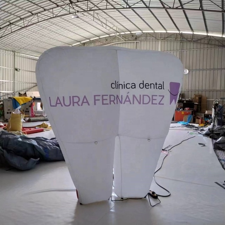 Customized giant inflatable tooth model for advertising event