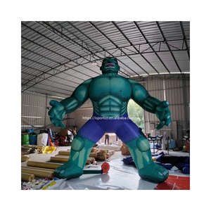 Giant green muscle man inflatable monster hulk cartoon model for advertising