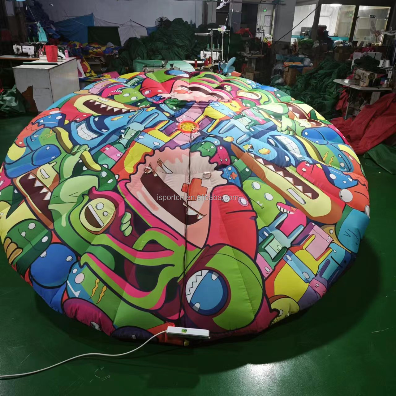 Inflatable Led Lighting Inflatable Ufo Hanging Flying Saucer Balloon Giant Spaceship For Advertising