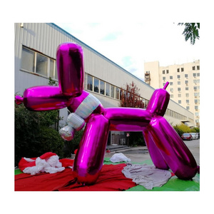 Custom Art Festival Giant Blue Inflatable Balloon Dog for Christmas Decoration