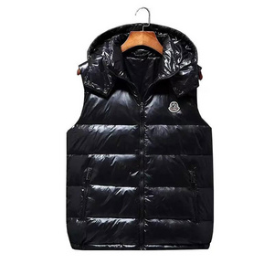 2023 winter outdoor sleeveless bubble jackets clothing custom utility hood down puffer vest for men