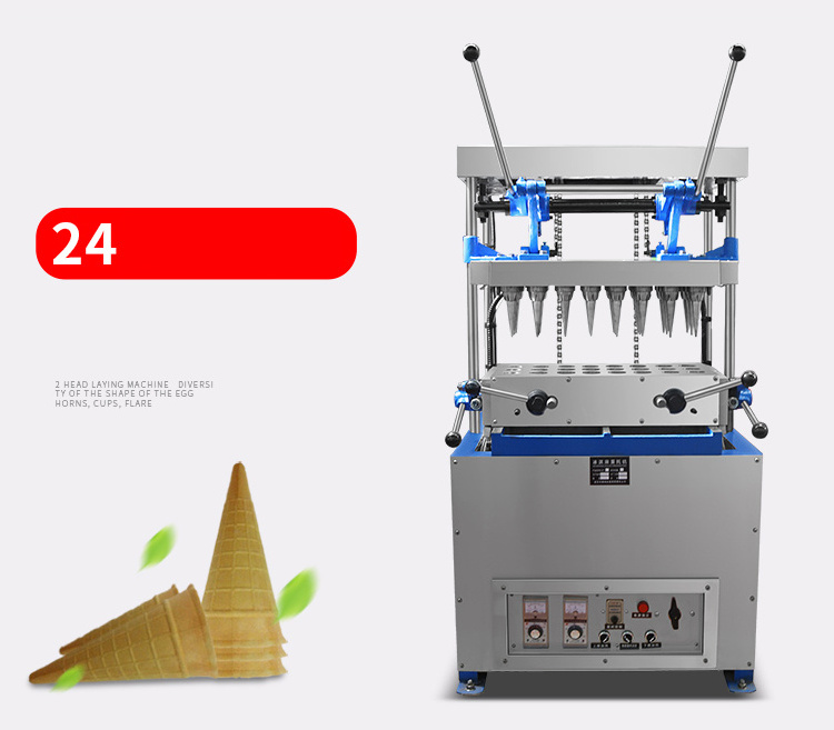 4 Head Egg Ice Cream Cone Automatic Icecream Cone Maker Rolled Sugar Machine Edible Waffle Cup Maker Machine