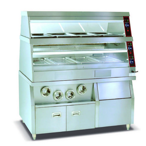 Top Sales 1500mm Stainless Steel Fast Food KFC Mcdonalds Restaurant Kitchen Equipment Food Display Warmer