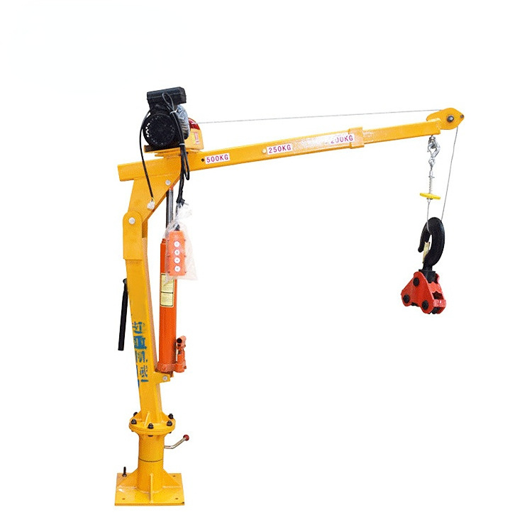 12v 24v 220v 1 Ton Truck Crane Pickup Truck vehicle Crane Portable Small Crane Small Cantilever CraneIt 360 rotate