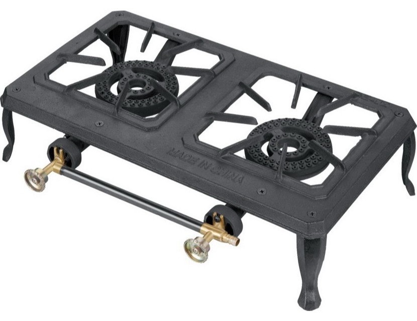 High-power Portable Cast Iron Fierce Stove Outdoor Liquefied Gas Stove Double-eye Burner