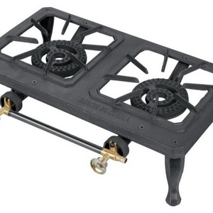 High-power Portable Cast Iron Fierce Stove Outdoor Liquefied Gas Stove Double-eye Burner