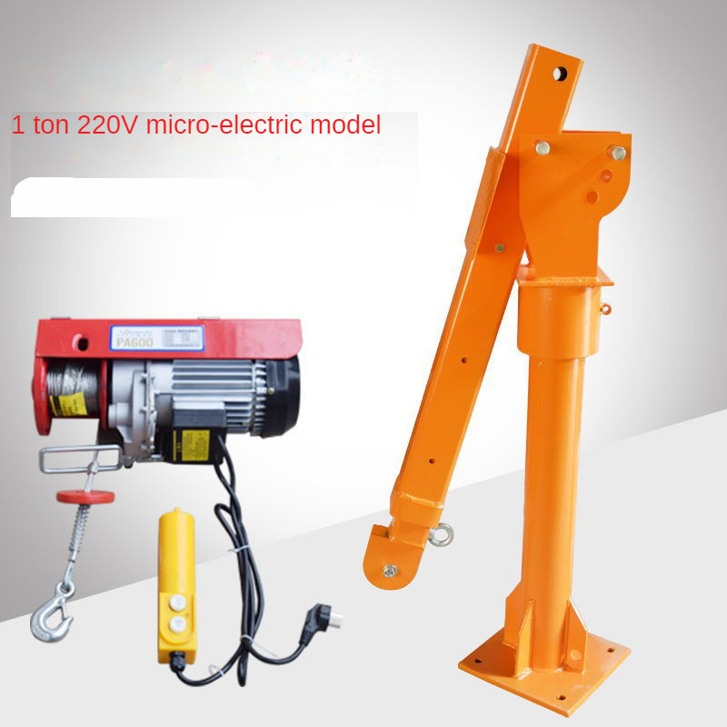 12v 24v 220v 1 Ton Truck Crane Pickup Truck vehicle Crane Portable Small Crane Small Cantilever CraneIt 360 rotate