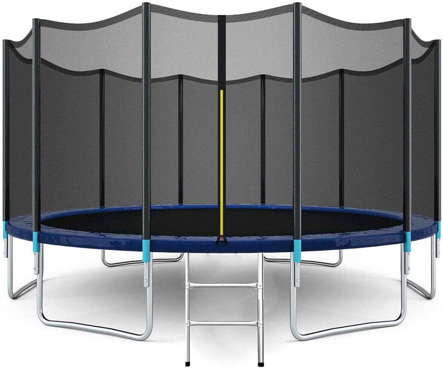 Manufacturer children adult outdoor trampoline with fence round 16 feet with safety net