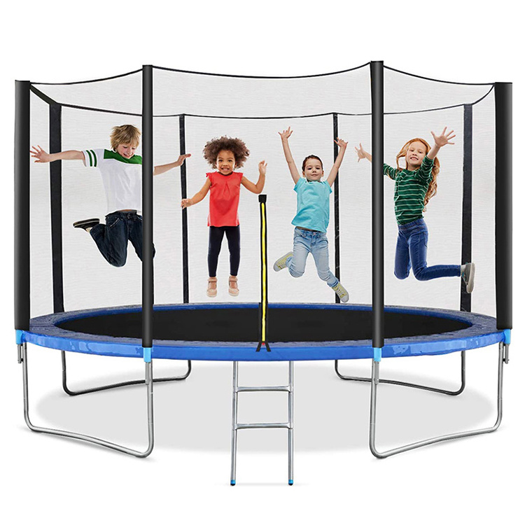 Manufacturer children adult outdoor trampoline with fence round 16 feet with safety net