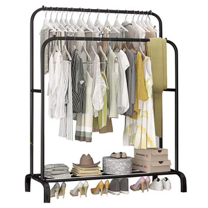 Hot sale iStarpro Metal Hall Tree Clothes Coat Hanging Shelf Morden metal standing assemble coat racks with shoe stand