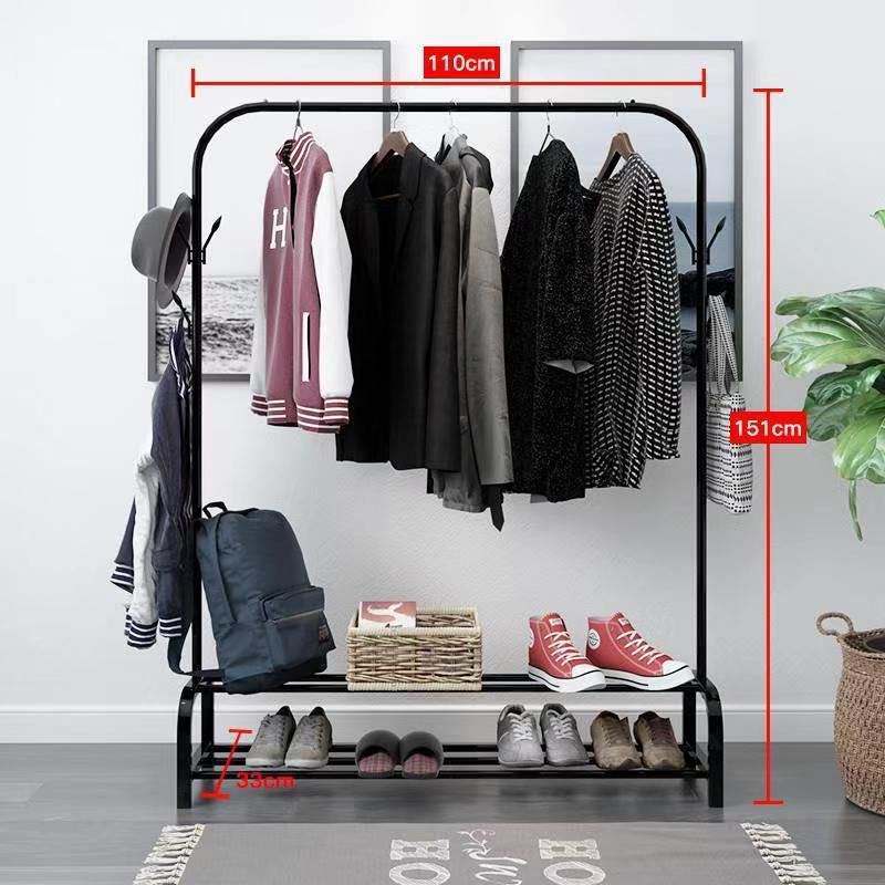 Hot sale iStarpro Metal Hall Tree Clothes Coat Hanging Shelf Morden metal standing assemble coat racks with shoe stand