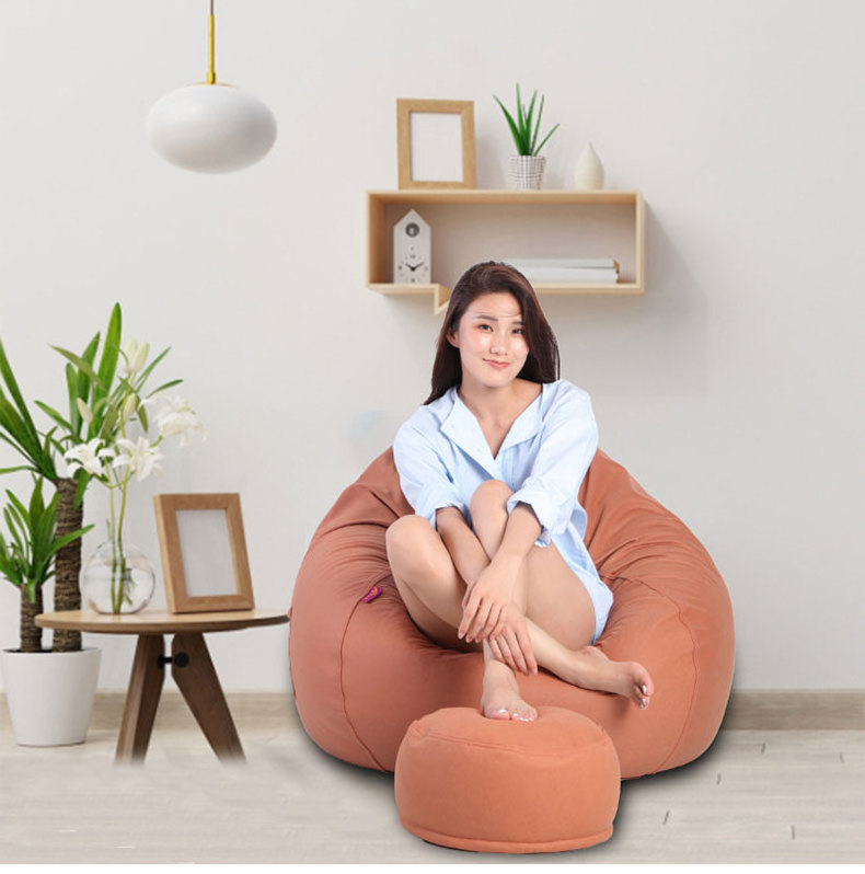 no filling Modern sofa Bean bag  sofa chairs Comfortable soft lazy sofa Chairs use for living room