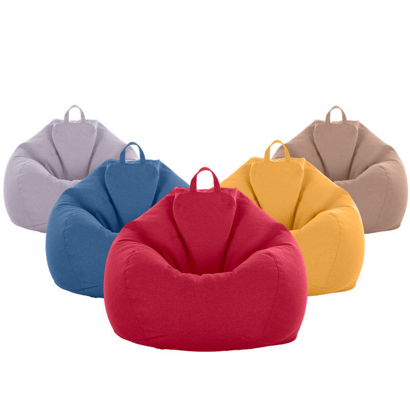 chair bean soft with Linen fabric bean bag cover chair for adult and kids