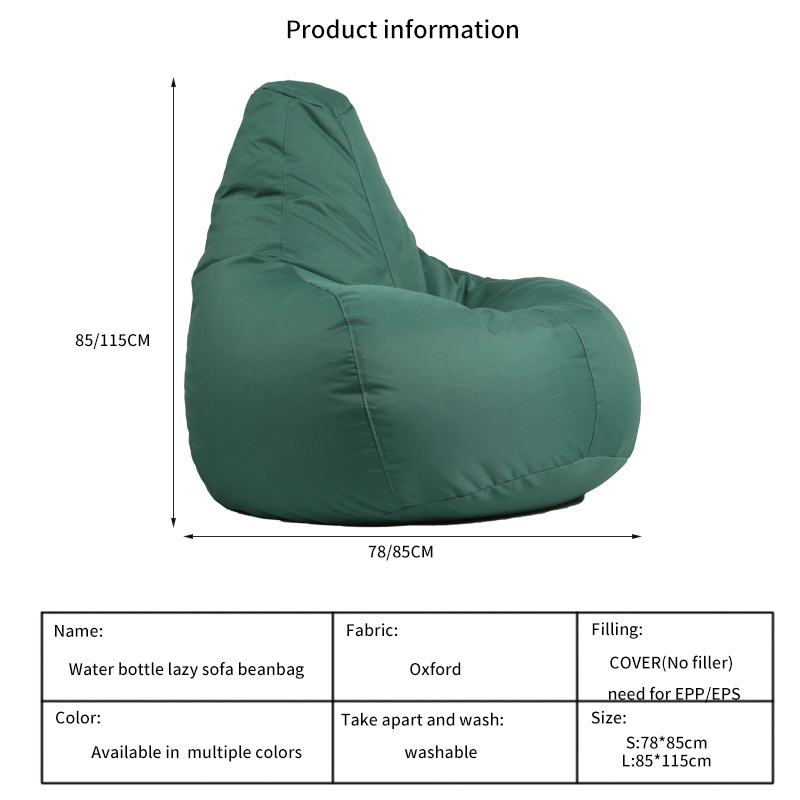 No filling lazy Bean bags  cover wholesale Outdoor waterproof bean bag chair cover with colours sofa