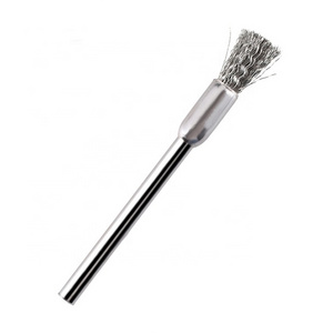 Factory 5cm Stainless Steel Pen Shape Polishing Mini Cleaning Brush