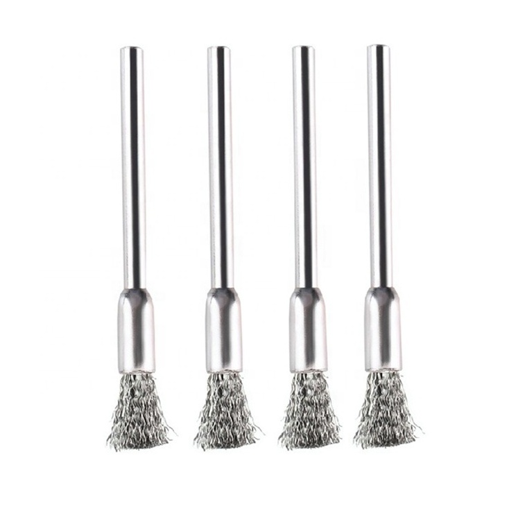 Factory 5cm Stainless Steel Pen Shape Polishing Mini Cleaning Brush