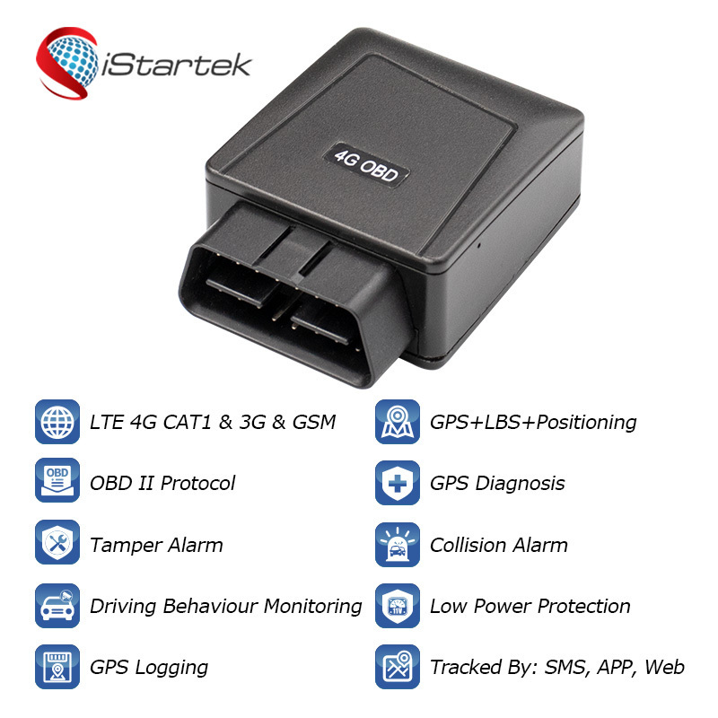 Obdii 2 Obd ii Tracking devices Vehicle Car GSM Diagnostics LTE 2G 3G 4G Obd2 GPS Tracker with Fuel Monitoring