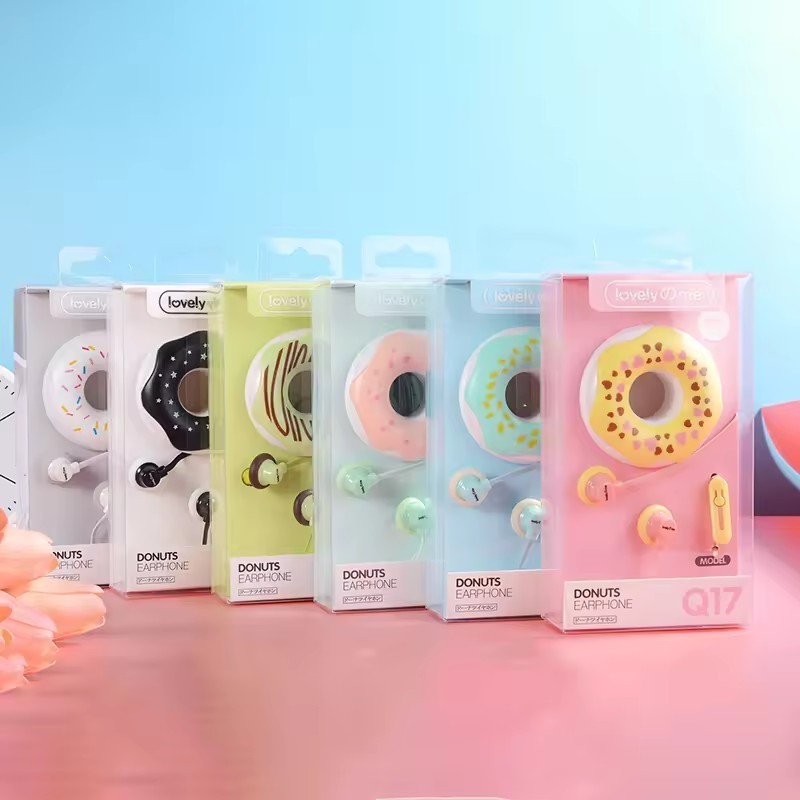 Mister Donut sweet buns macaron macaroon earbuds earphone cute and macaron headphones headset recepteur de musique avec ecouteur