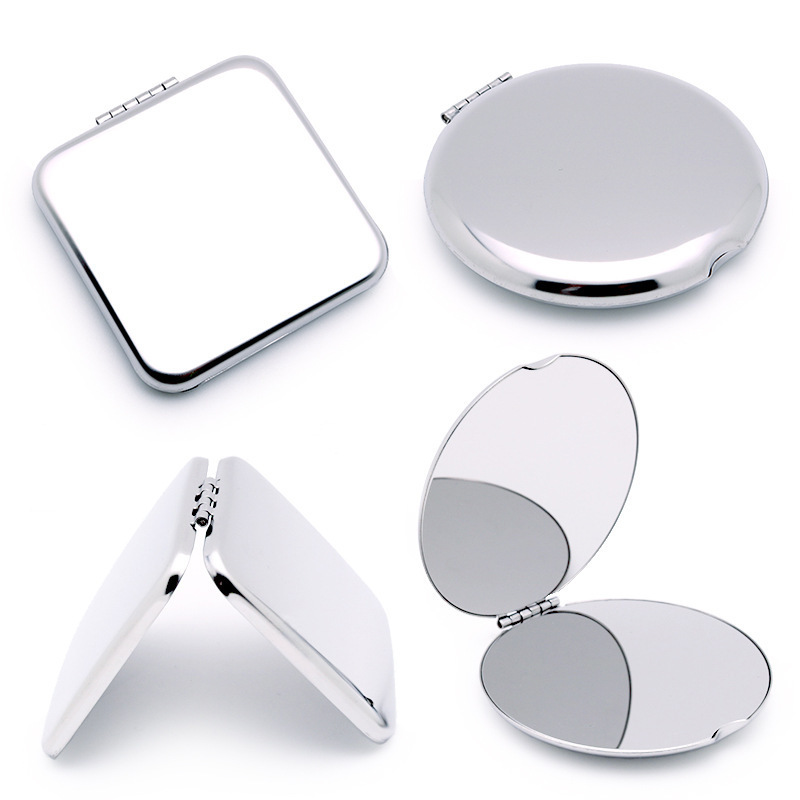 Shatterproof Metal Stainless Steel Folding Portable Mirror Makeup Unbreakable Camping Hand Mirror For Personal Use