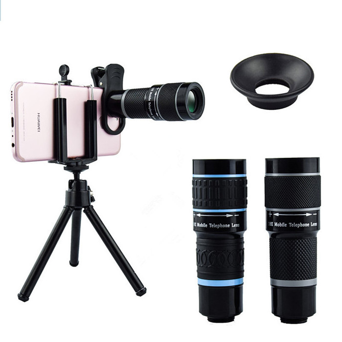 18X Mobile Phone Telescope Lens Optical Zoom Telephoto Telescope Lens With Tripod