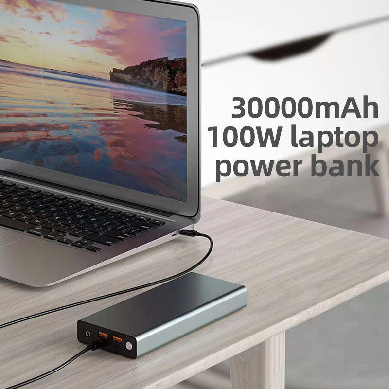 Top Factory Wholesale New Power Bank 30000mah Fast Charging 65w 100w Laptop Powerbank With Logo Customized Digital Display