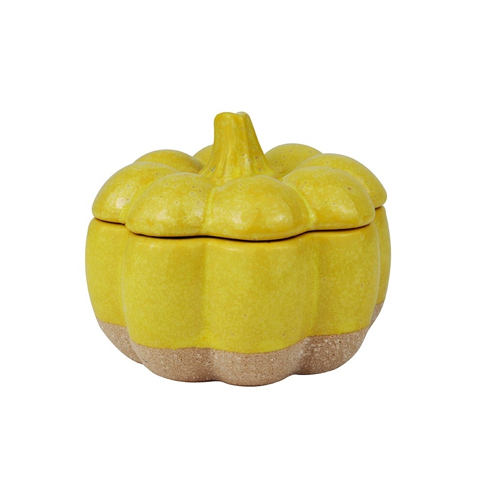 Creative Pumpkin Candle Custom Home Decoration Soy Wax Luxury Scented Ceramic Jar Candles